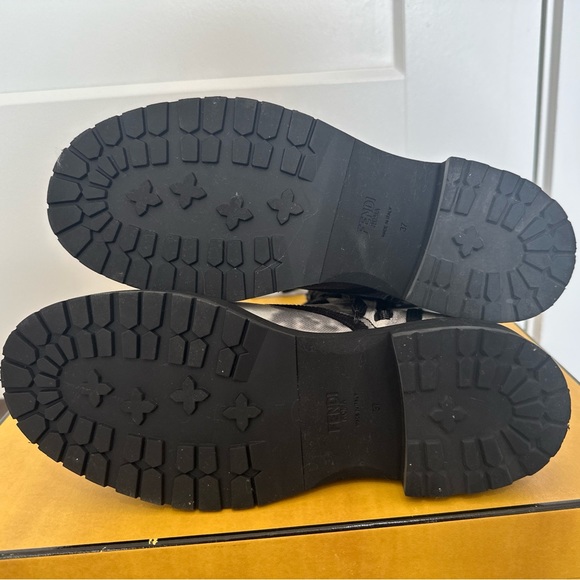 Fendi Canvas Combat Boots Size 37 - Picture 5 of 6